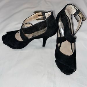 Black Suede MK Heals